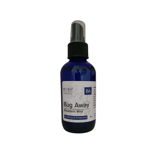 BugAway repellant mist bottle on a white background