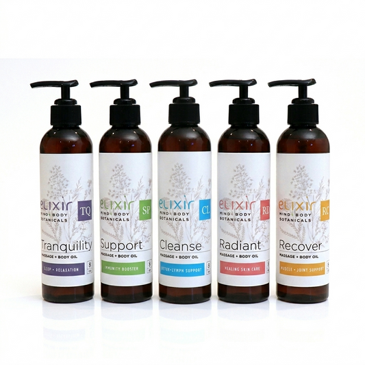 Elixir Mind Body Botanicals Massage + Body Oils