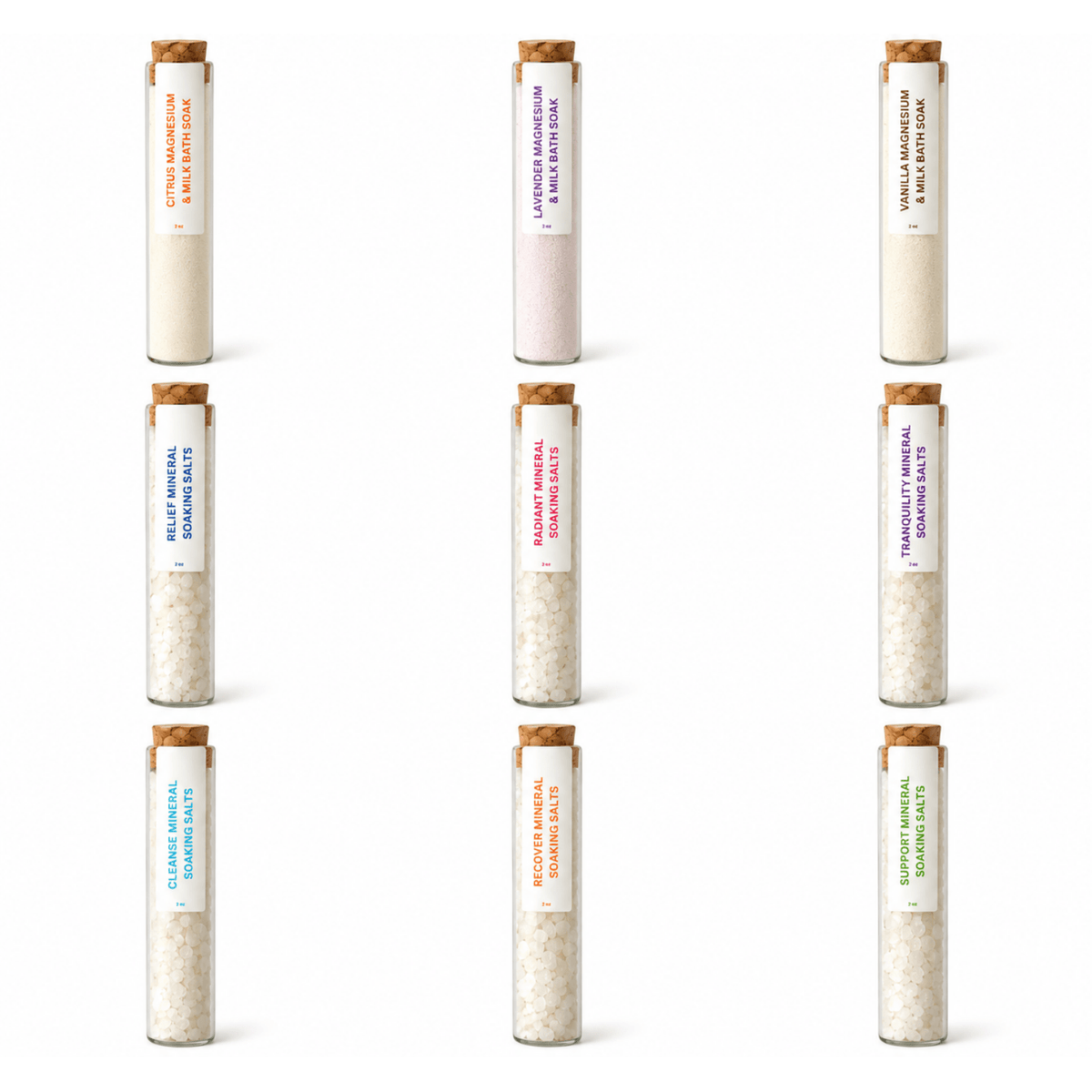 Elixir Mineral Bath Apothecary Vials - Elixir Mind Body Boutique