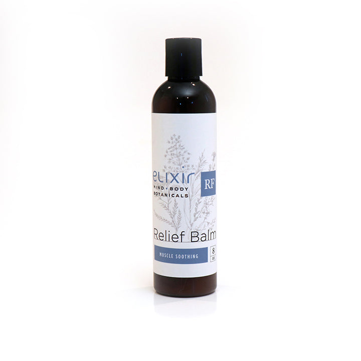 Elixir Mind Body Botanicals Relief Balm Bottle Full 8 oz size