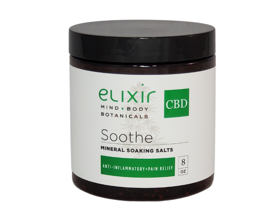 Elixir Mind Body Botanicals Sooth CBD Mineral Soaking Salts 8oz