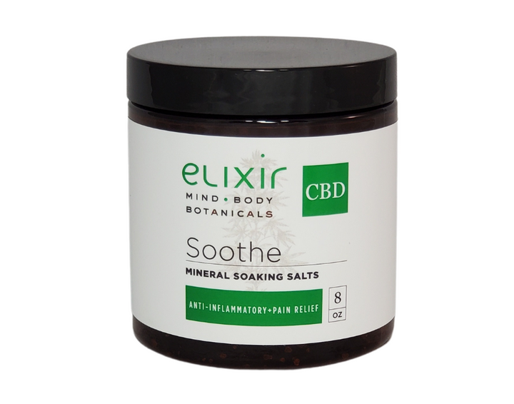 Elixir Mind Body Botanicals Soothe CBD Mineral Soaking Salts