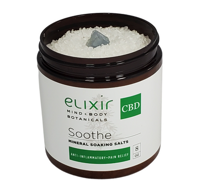 Elixir Mind Body Botanicals Soothe CBD Mineral Soaking Salts