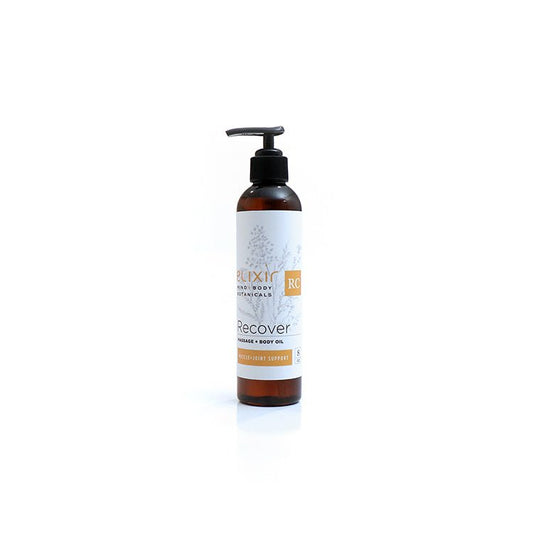 Elixir Mind Body Botanicals Recover Massage + Body Oil available at Elixir Mind Body Boutique
