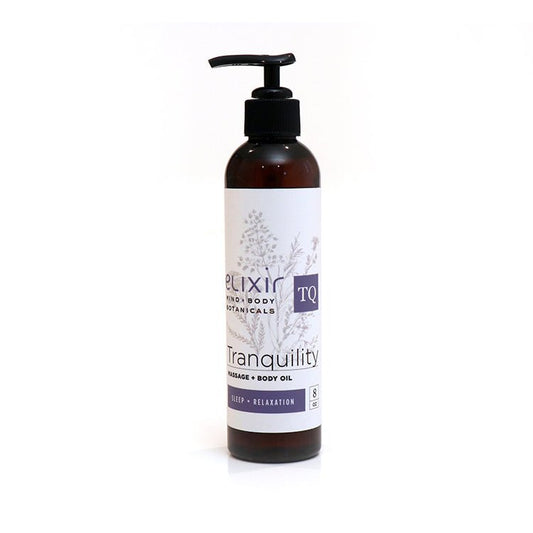 Elixir Mind Body Botanicals Tranquility Massage + Body Oil available at Elixir Mind Body Boutique